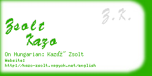 zsolt kazo business card